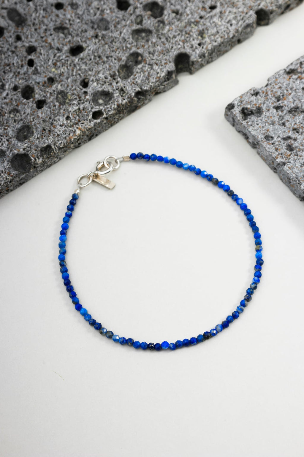 Pulseira Pedras Finas Lápis-lazúli e Prata 925